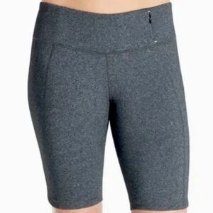 CALIA by Carrie Underwood Womens Essential Bermuda Bike Shorts Small Gray Pocket